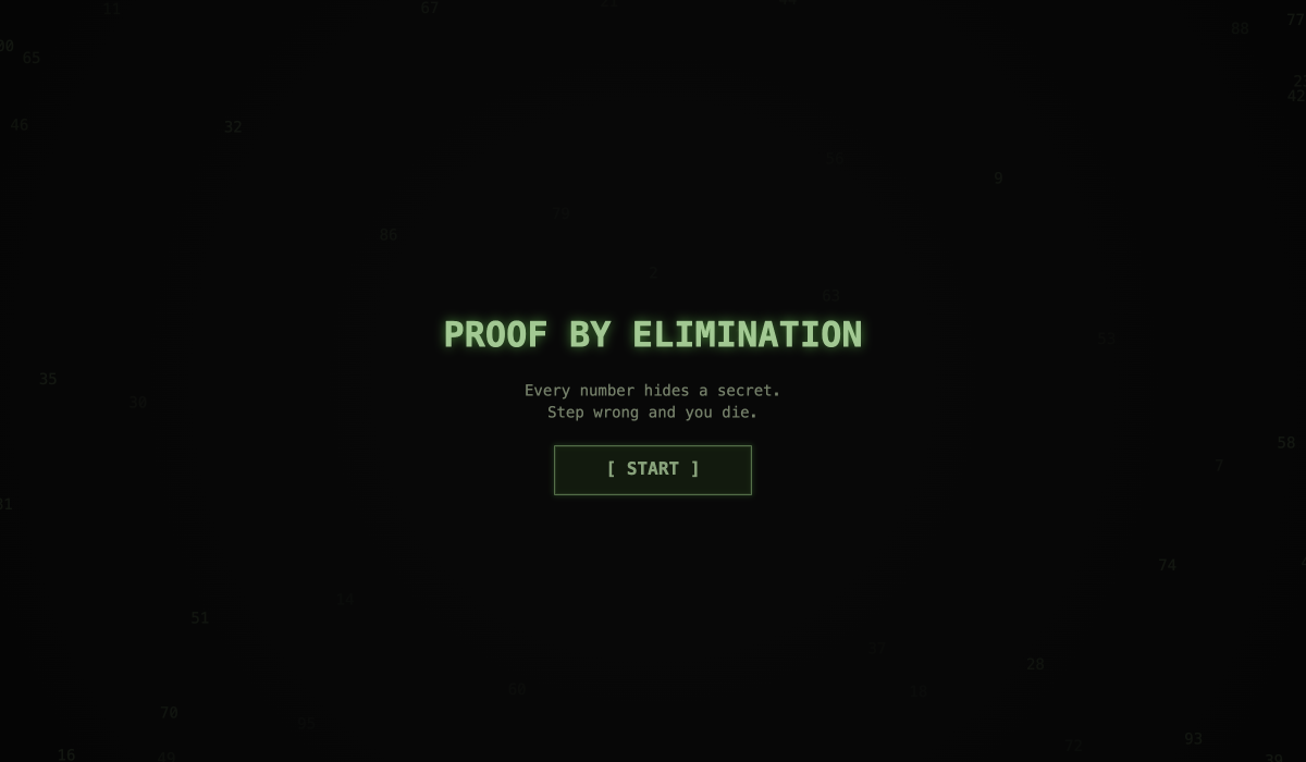 Proof by Elimination math puzzle game