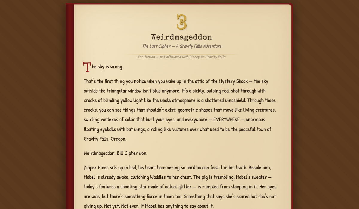 Weirdmageddon choose your own adventure game